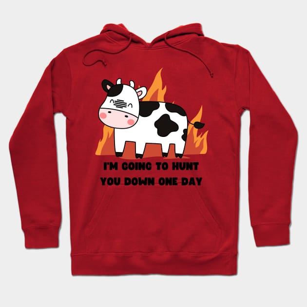 Offensive Cute Cow Funny Vegan Hoodie by veganspace